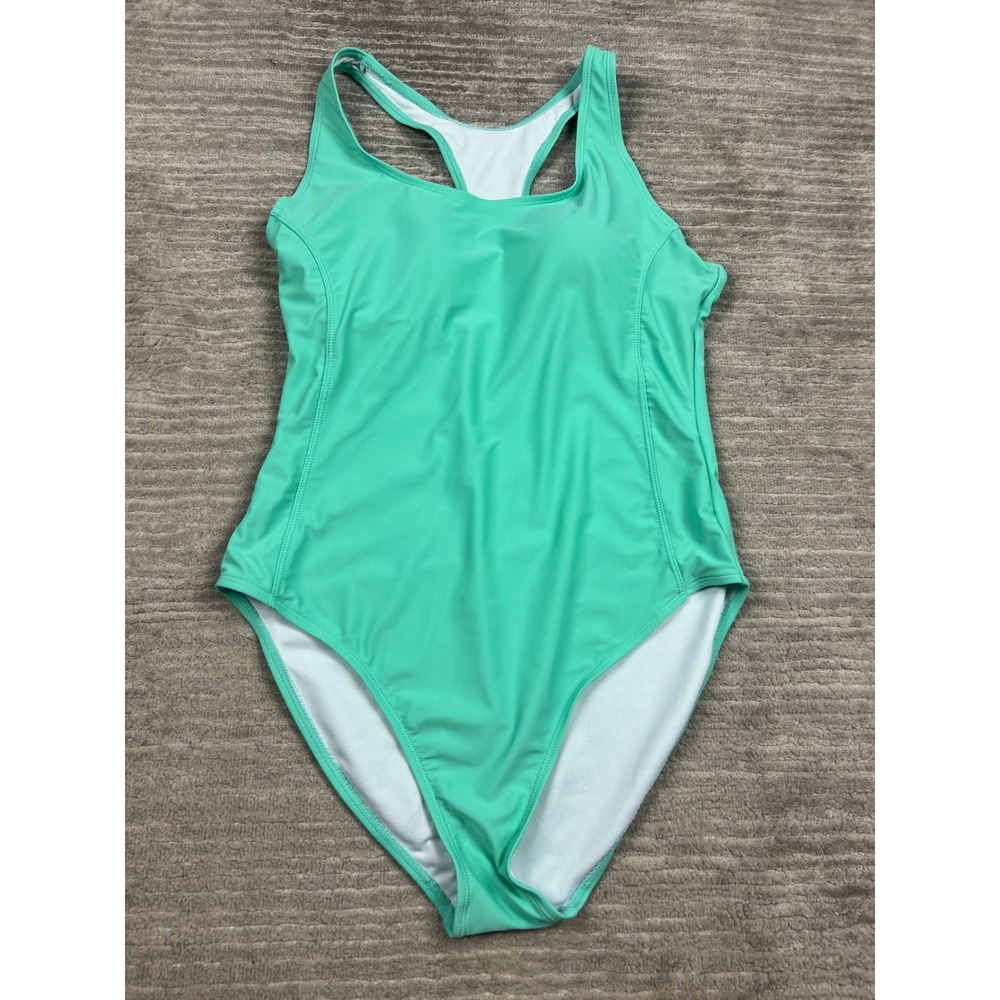 Simply Fit Swimsuit Womens Medium Mint Green One Piece Racerback Padded Athletic